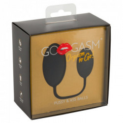 GoGasm Pussy & Ass Balls Black - Palline per Vagina e Ano, Nero