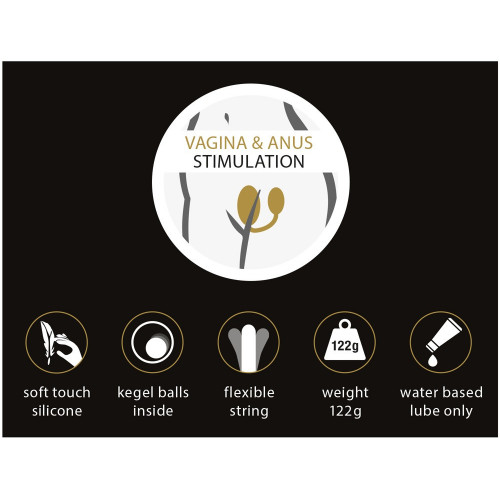 GoGasm Pussy & Ass Balls Black - Palline per...