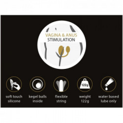 GoGasm Pussy & Ass Balls Black - Palline per Vagina e Ano, Nero
