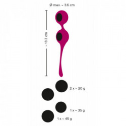 Sweet Smile Love Balls Training - Sfere Vaginali di Pesi Diversi, Intercambiabili