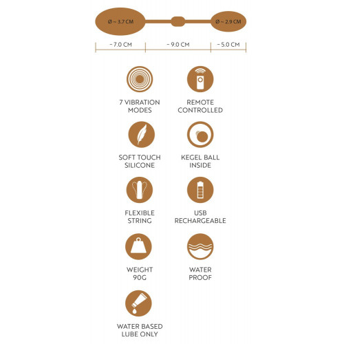 GoGasm Vibrating Pussy & Ass - Palline per...