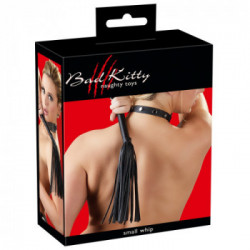 Bad Kitty Mini Flogger - Frustino Nero, 38 cm