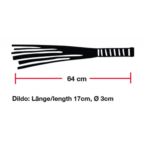 Bad Kitty Flogger Glass - Frustino + Dildo in...