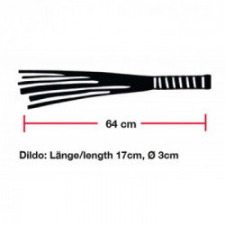 Bad Kitty Flogger Glass - Frustino + Dildo in Vetro