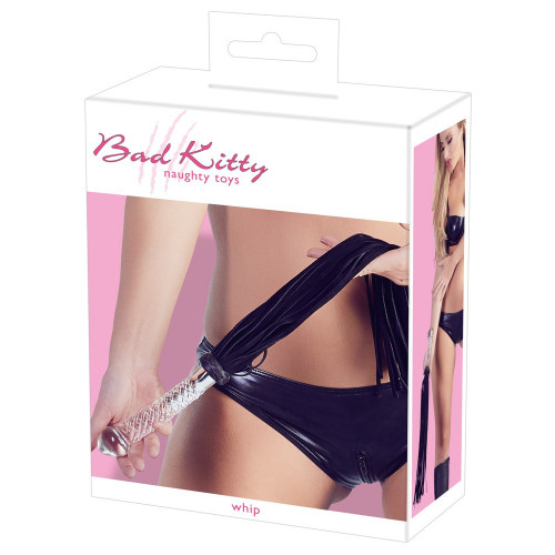 Bad Kitty Flogger Glass - Frustino + Dildo in...