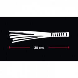 Bad Kitty Red Flogger - Frustino in Pelle, Rosso, 38 cm
