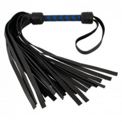 Zado Leather Flogger Black/Royal - Frusta in Pelle, 70 cm
