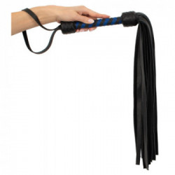 Zado Leather Flogger Black/Royal - Frusta in Pelle, 70 cm