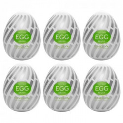Tenga Egg Brush 6 pcs - Set di Masturbatori Monouso, Senza Vibrazione