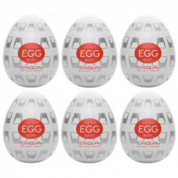 Tenga Egg Boxy 6 pcs - Set di Masturbatori Monouso, Senza Vibrazione