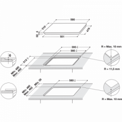 Hotpoint HB 3160C NE - Piano Cottura ad Induzione, 4 Zone, 60 cm