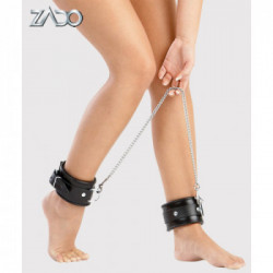 Zado Leather Ankle Cuffs - Cavigliere in Pelle, Nere