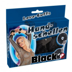 You2Toys Love Cuffs Black - Manette in Metallo, Rivestimento in Peluche Nero