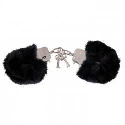You2Toys Love Cuffs Black - Manette in Metallo, Rivestimento in Peluche Nero
