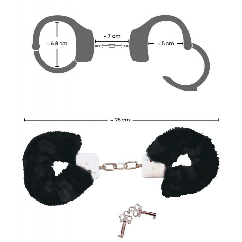 Bad Kitty Handcuffs Black - Manette Pelose, Nere