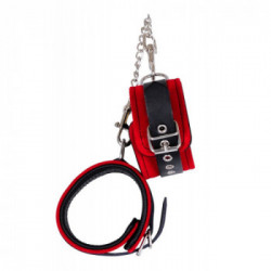 Zado Wild Thing Leather Ankle Cuff - Cavigliere in Pelle, Colore Roso e Nero