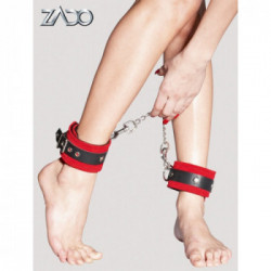 Zado Wild Thing Leather Ankle Cuff - Cavigliere in Pelle, Colore Roso e Nero