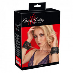 Bad Kitty Cuffs Black - Manette in Similpelle, Nere