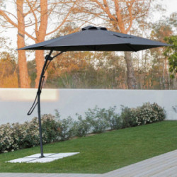 Bizzotto Yes Everyday Sorrento, Ombrellone a Braccio, Ø300x253 cm, Grigio Scuro