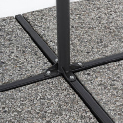 Bizzotto Yes Everyday Sorrento, Ombrellone a Braccio, Ø300x253 cm, Grigio Scuro