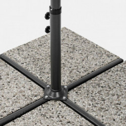 Bizzotto Yes Everyday Texas, Ombrellone a Braccio, Palo Girevole, Ø300x260 cm, Pavone