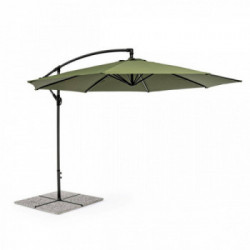 Bizzotto Yes Everyday Texas, Ombrellone a Braccio, Palo Girevole, Ø300x260 cm, Verde Oliva