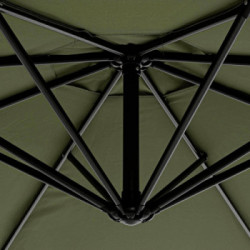 Bizzotto Yes Everyday Texas, Ombrellone a Braccio, Palo Girevole, Ø300x260 cm, Verde Oliva
