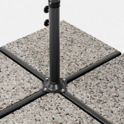 Bizzotto Yes Everyday Texas, Ombrellone a Braccio, Palo Girevole, Ø300x260 cm, Verde Oliva