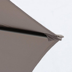 Bizzotto Yes Everyday Texas, Ombrellone a Braccio, Palo Girevole, Ø300x260 cm, Tortora