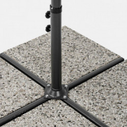 Bizzotto Yes Everyday Texas, Ombrellone a Braccio, Palo Girevole, Ø300x260 cm, Tortora