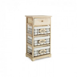 Bizzotto Yes Everyday Home Deluxe Legno Chiaro Cassettiera Legno di Paulonia, MDF, 37x27x73 cm