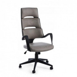 Bizzotto Yes Everyday Bart, Sedia da Ufficio, Similpelle, Girevole, 42x40x87/90 cm, Grigio