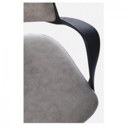 Bizzotto Yes Everyday Bart, Sedia da Ufficio, Similpelle, Girevole, 42x40x87/90 cm, Grigio