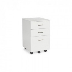 Bizzotto Yes Everyday Nadir Cassettiera Frassino Bianco MDF, Apertura Frontale con Pomolo, 40x44x65 cm