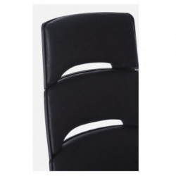Bizzotto Yes Everyday Bart, Sedia da Ufficio, Similpelle, Girevole, 42x40x87/90 cm, Nero