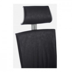 Bizzotto Yes Everyday Gordon, Sedia da Ufficio, Similpelle, Girevole, 64,5x57,5x121/131 cm, Nero