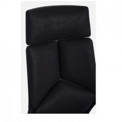 Bizzotto Yes Everyday Damon, Sedia da Ufficio, Similpelle, Girevole, 63x63x117/127 cm, Nero