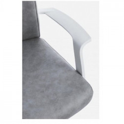 Bizzotto Yes Everyday Gordon, Sedia da Ufficio, Similpelle, Girevole, 64,5x57,5x121/131 cm, Grigio
