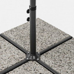 Bizzotto Yes Everyday Texas, Ombrellone a Braccio, Palo Girevole, Ø300x260 cm, Naturale