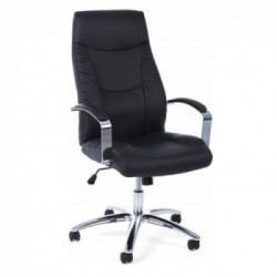 Bizzotto Yes Everyday Laurence, Sedia da Ufficio, Similpelle, Girevole, 46,1x71x108/116 cm, Nero