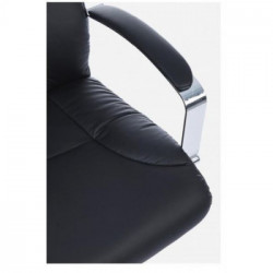 Bizzotto Yes Everyday Laurence, Sedia da Ufficio, Similpelle, Girevole, 46,1x71x108/116 cm, Nero