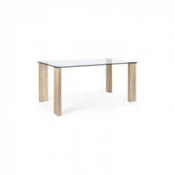 Bizzotto Yes Everyday New Arley, Tavolo, 6 Persone, 160x90x75 cm, Piano Vetro, MDF