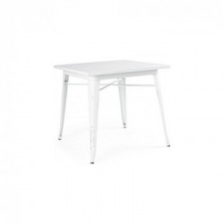 Bizzotto Yes Everyday Minnesota, Tavolo, 4 Persone, 80x80x75 cm, Acciaio, Bianco Antico