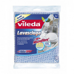 Vileda Panno Lavasciuga +30% Microfibra 3pz