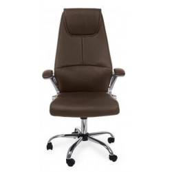 Bizzotto Yes Everyday Camberra, Sedia da Ufficio, Similpelle, Girevole, 55x61x118/128 cm, Marrone