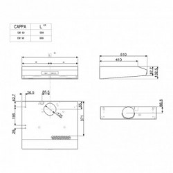 Smeg KTE60EX - Cappa Aspirante da Incasso, Inox, 60 cm, 290 m³/h, D 