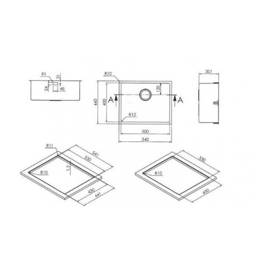 Apell LNR38FSFR - Lavello Montato su Piano,...