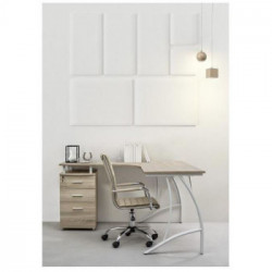 Bizzotto Yes Everyday Perth, Sedia da Ufficio, Similpelle, Girevole, 46x54x90/100 cm, Tortora