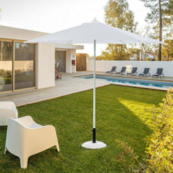 Bizzotto Yes Everyday Delfi Ombrellone Ø270x240 cm, Bianco