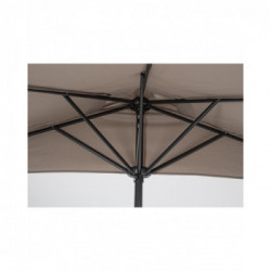 Bizzotto Yes Everyday Kalife, Ombrellone a Mezzaluna, 270x135x232 cm, Tortora